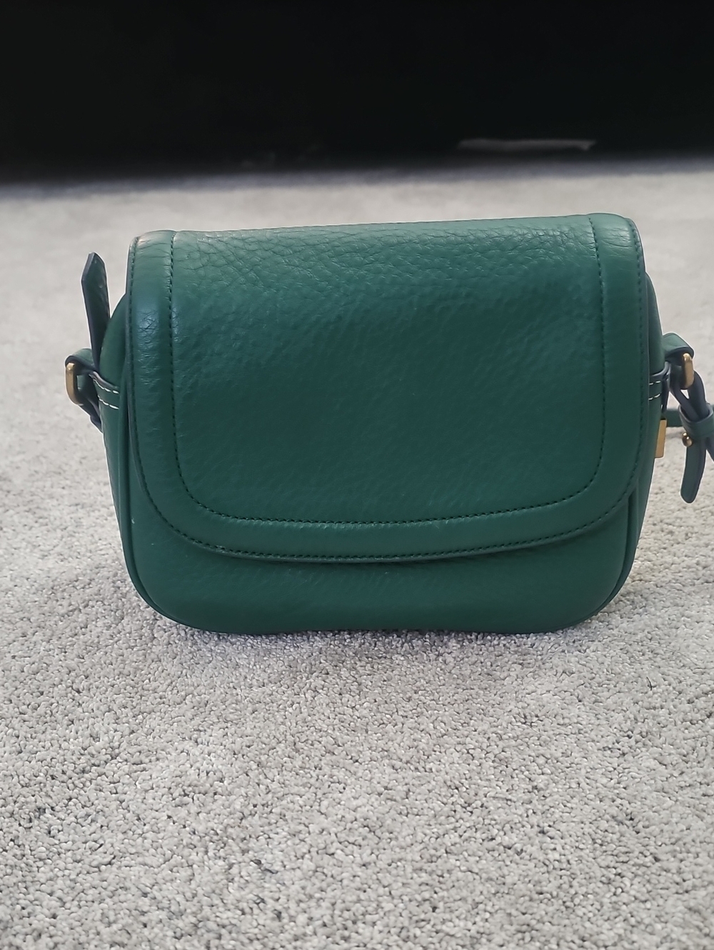 J Crew Green Leather Crossbody Bag